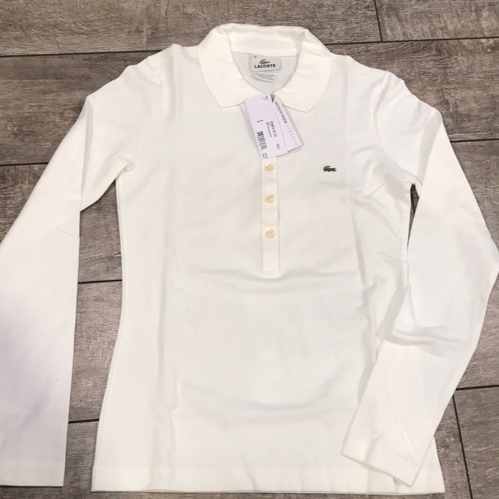 Brand new Lacoste polo long sleeve women 36